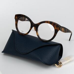 Loewe CURVY Women Eyeglasses Havana Round LW50074I 052 NEW AUTHENTIC